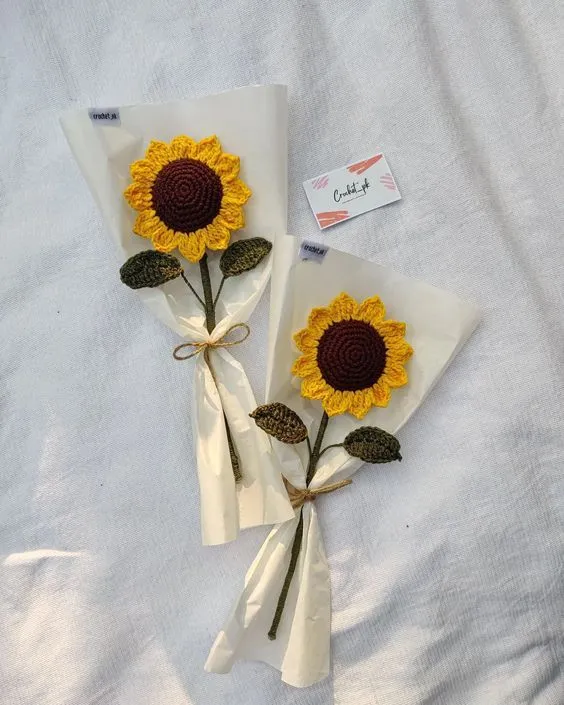 Handmade Crochet Sunflower