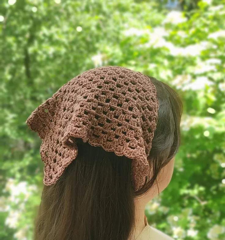 Crochet Hair Bandana Scarf